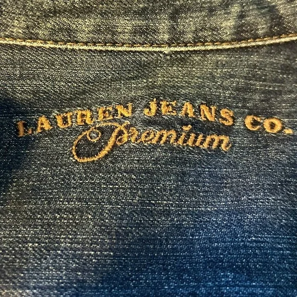 NWT VTG “Free-Spirited Blue Horizon Lauren Jeans Co Iconic Denim Jacket” XS - Picture 3 of 5